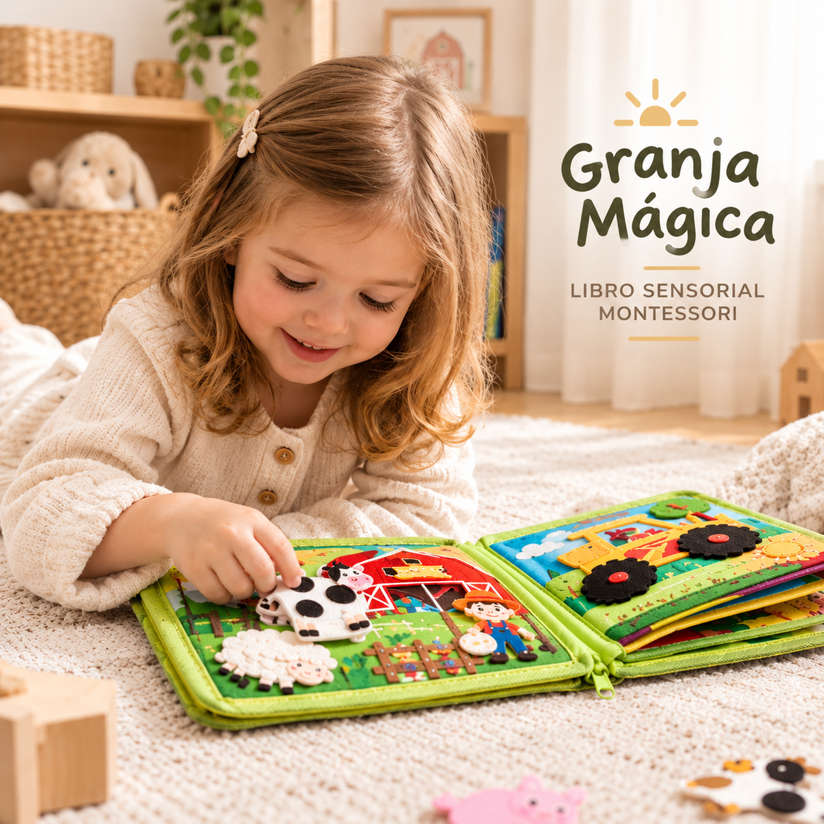 Granja Mágica-Libro sensorial Montessori